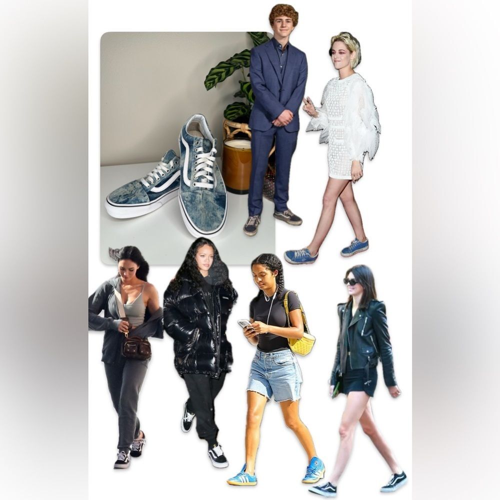 Vans Off The Wall Low 500714 Sneakers Acid Wash Denim Unisex, Woman 8.5/ Men 6.5 - Picture 2 of 12